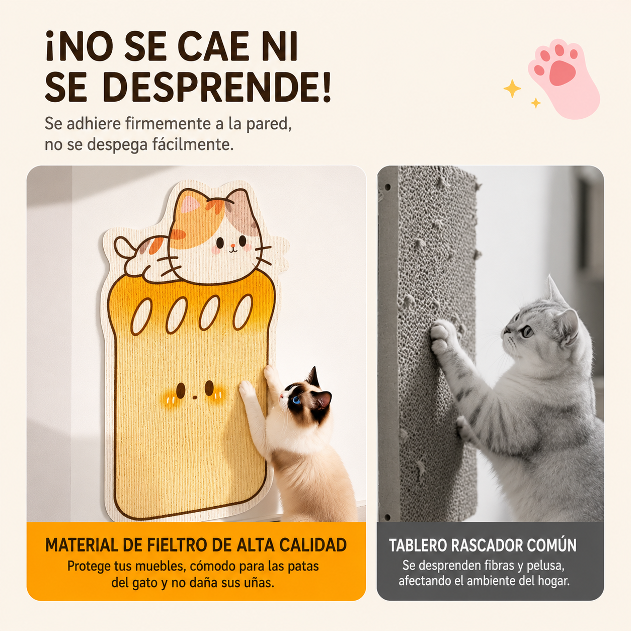 Tapetes rascadores adhesivos para rascar (tres modelos disponibles)