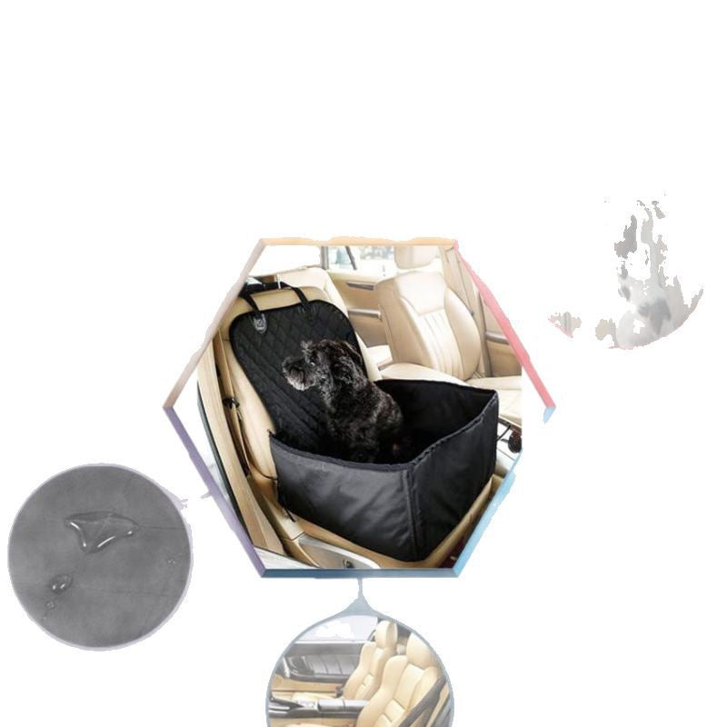 Asiento de auto impermeable para perros negro