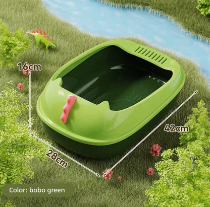 Arenero abierto para gatos estilo dinosaurio (dos tamaños disponibles)