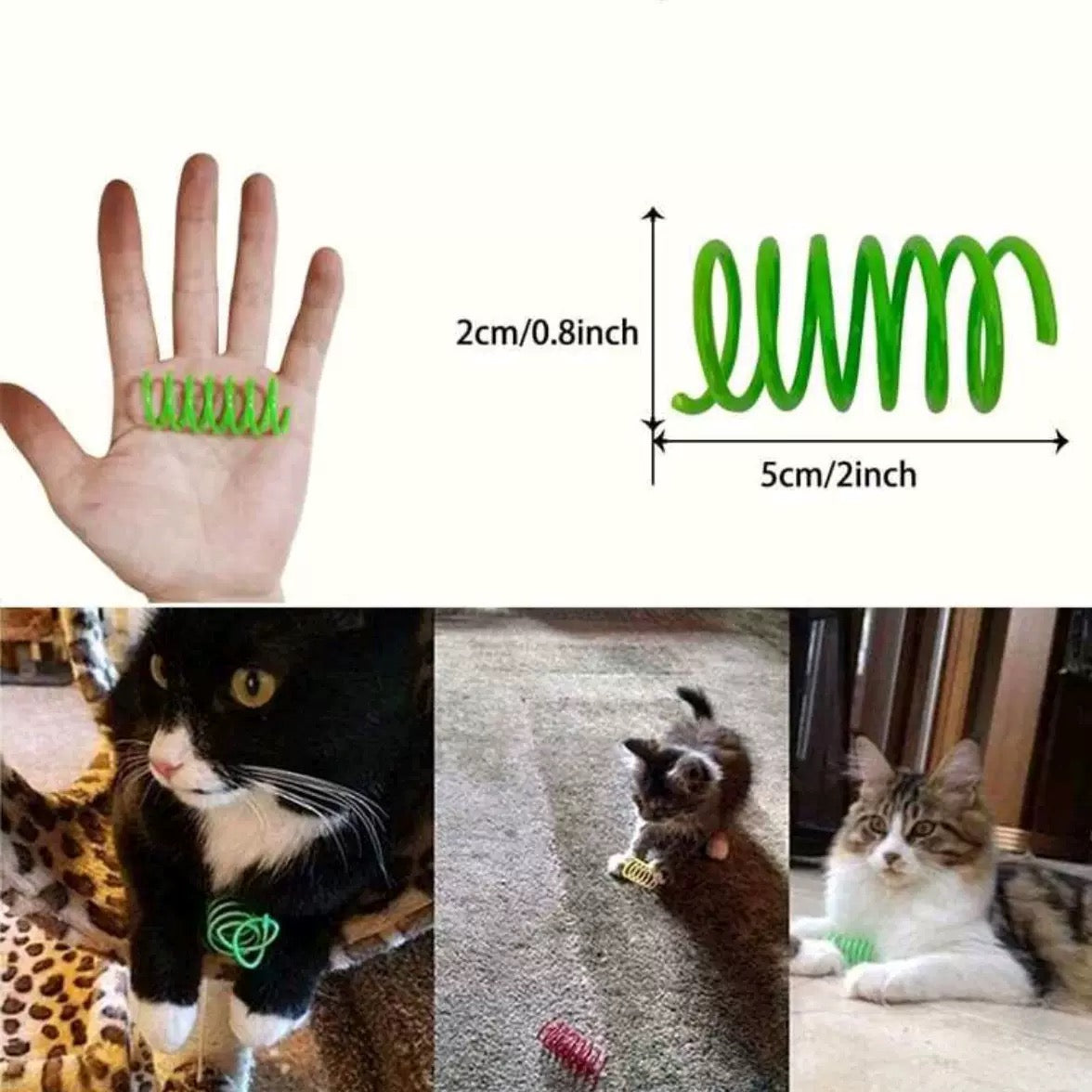 Juguete de gato resortes variados pack de 4un