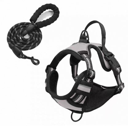 Pechera comoda y ajustable reflectiva para perros medianos y grande (Variedad de colores)