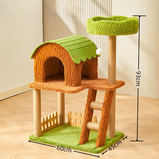 Torre de gato estilo árbol