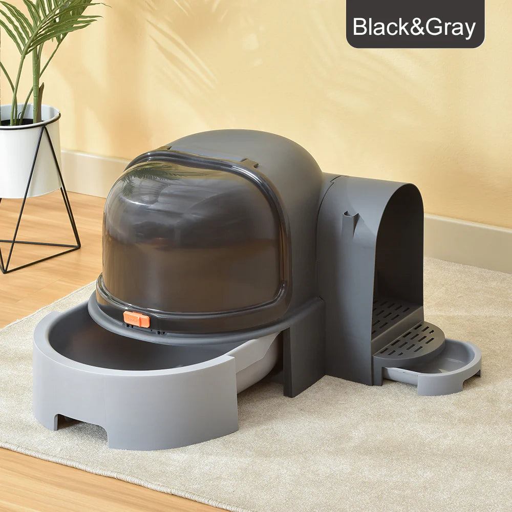 Arenero cerrado estilo capsula negro