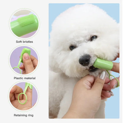 Kit de 3 cepillos dentales para dedo