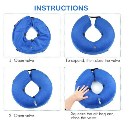 Collar inflable isabelino para mascotas grandes