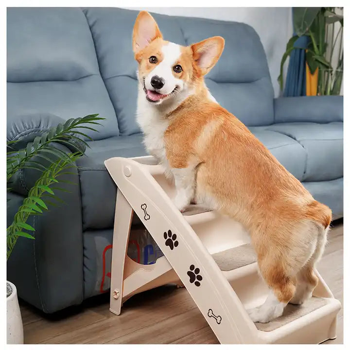 Escalera plegable de plástico para perros