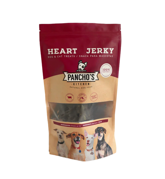 Snacks para Gato y Perro Pancho´s Kitchen: Heart Jerky 50gr