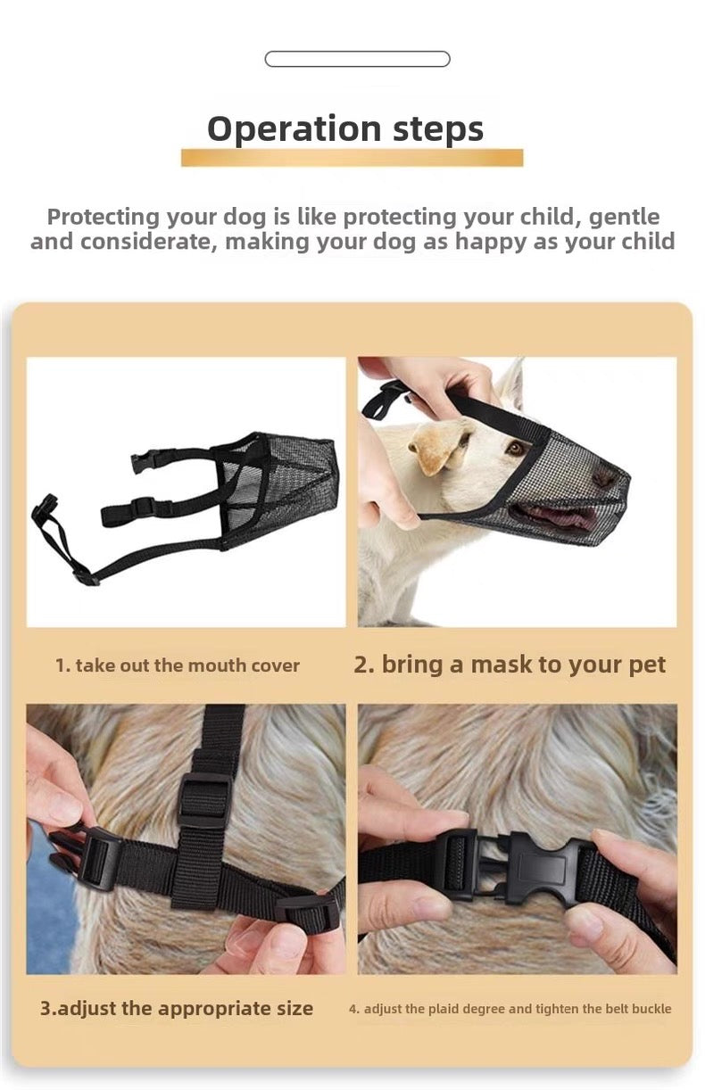 Bozal transpirable cerrado para perros