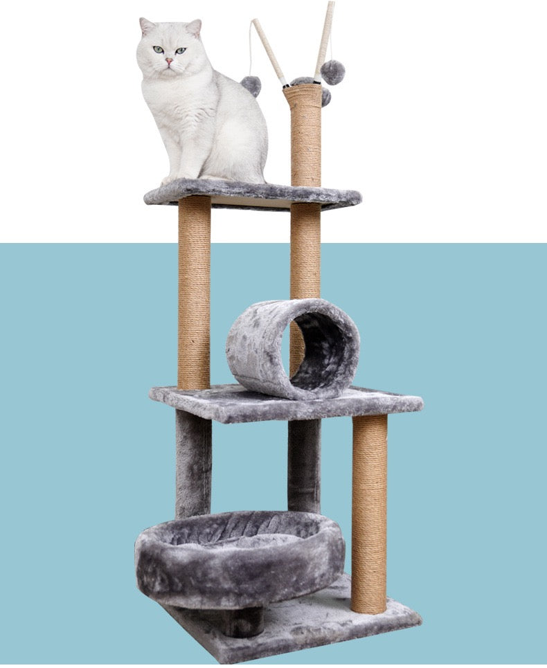 Torre para gatos gris 120cm de alto (Modelo 315)