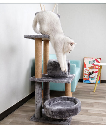 Torre para gatos gris 120cm de alto (Modelo 315)