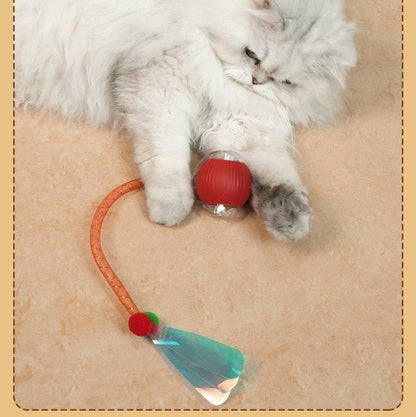 Pelota interactiva recargable con cola y plumas