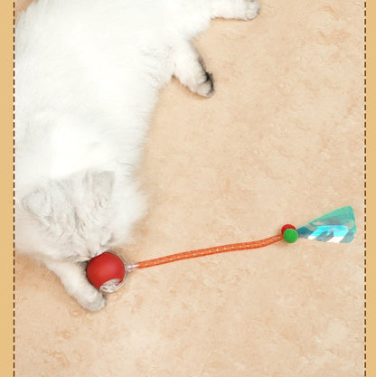 Pelota interactiva recargable con cola y plumas