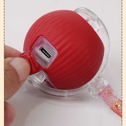Pelota interactiva recargable con cola y plumas