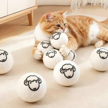Pelota de lana para gatos 5.5cm diametro 1un