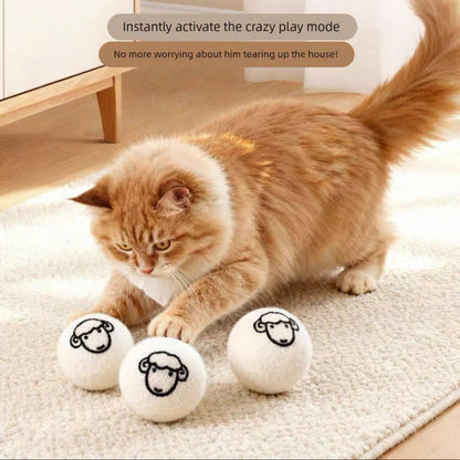 Pelota de lana para gatos 5.5cm diametro 1un