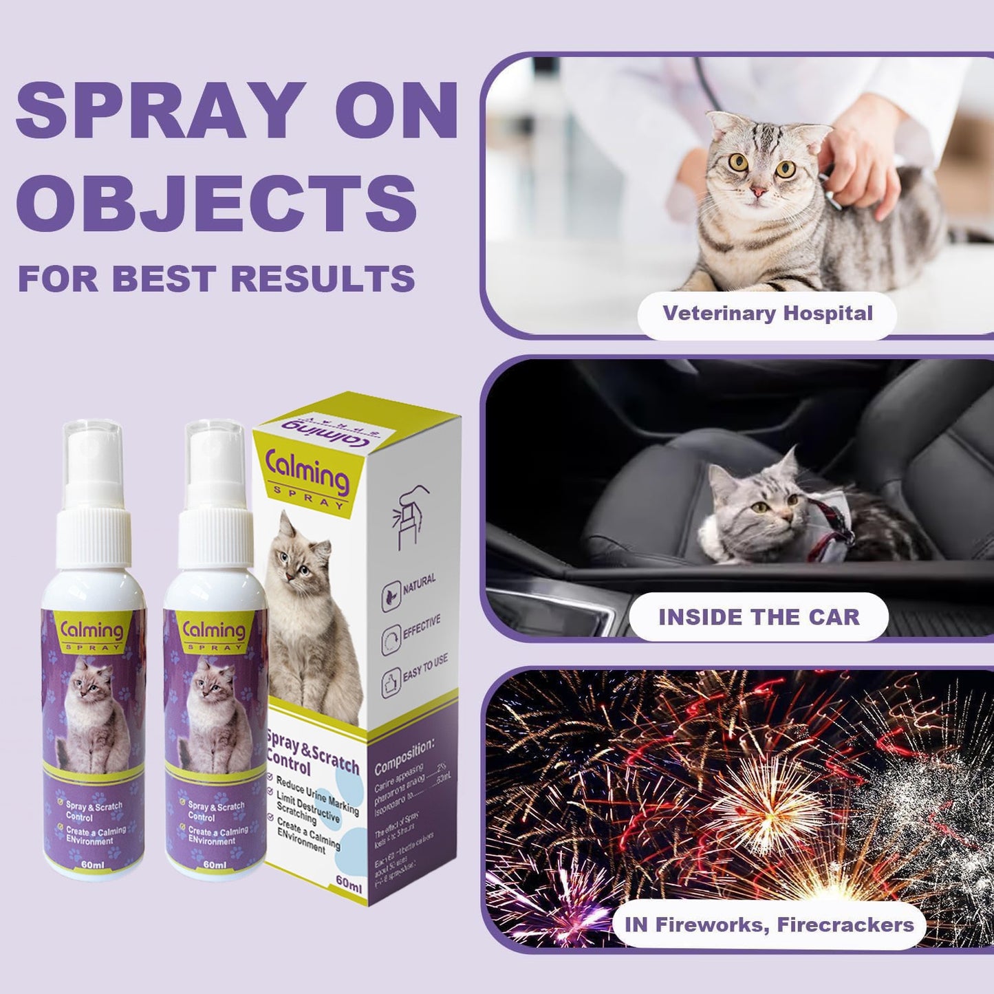 Spray calmante de feromonas para gatos