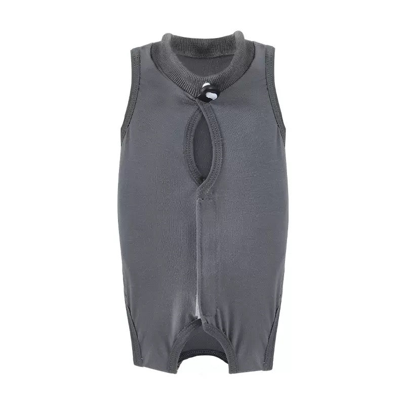 Traje postoperatorio #T06 para gatos gris