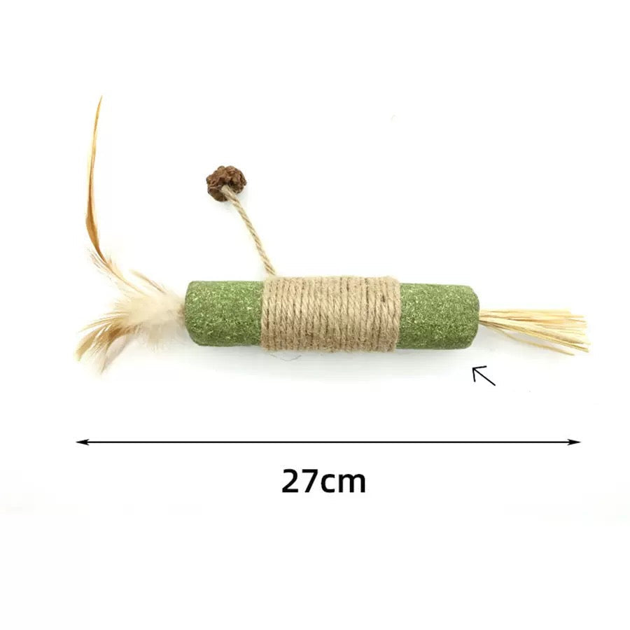Palito verde de catnip con sisal