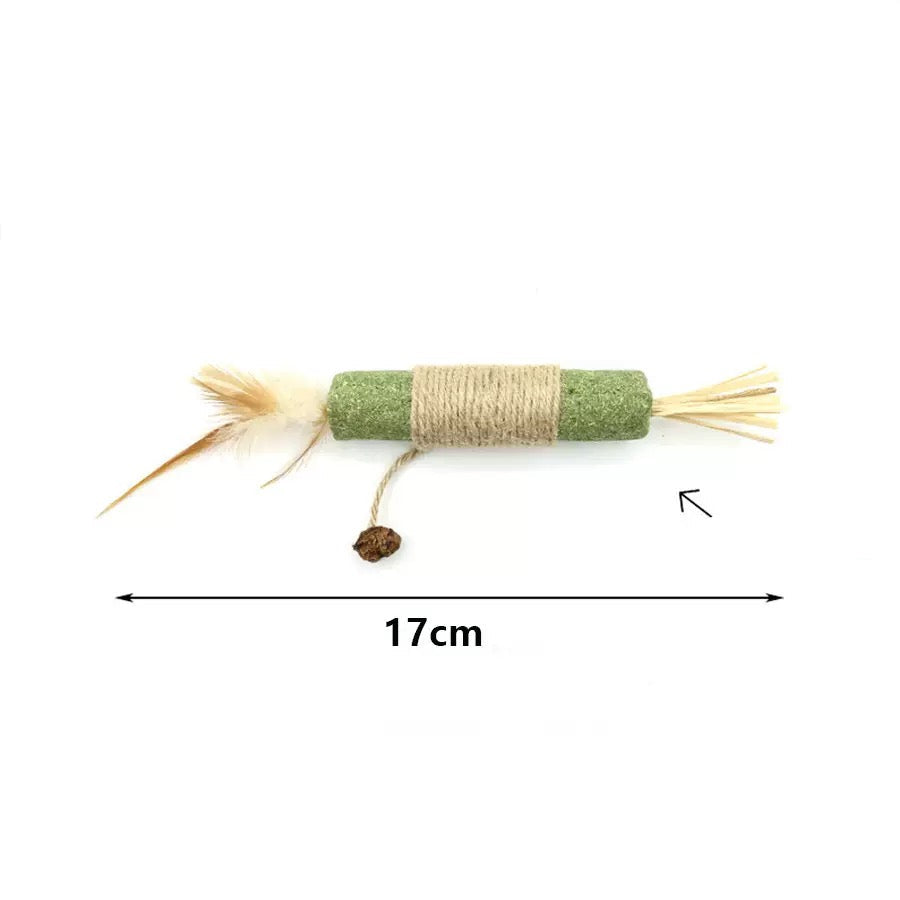 Palito verde de catnip con sisal