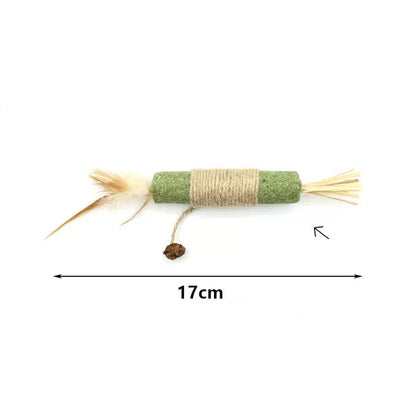 Palito verde de catnip con sisal