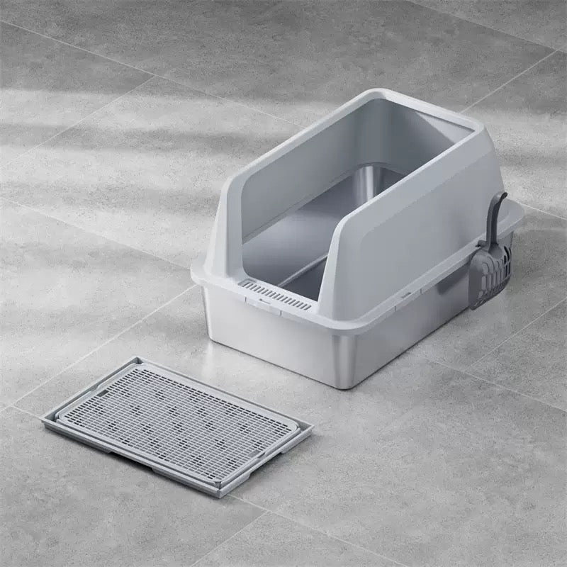 Arenero de acero abierto alto gris 60*40*40cm