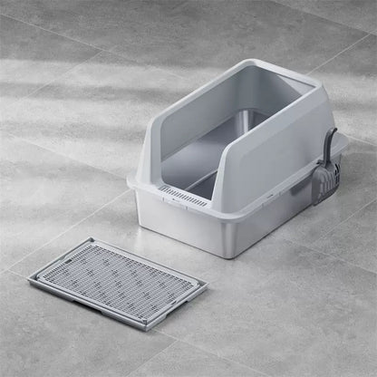 Arenero de acero abierto alto gris 60*40*40cm