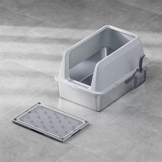 Arenero de acero abierto alto gris 60*40*40cm