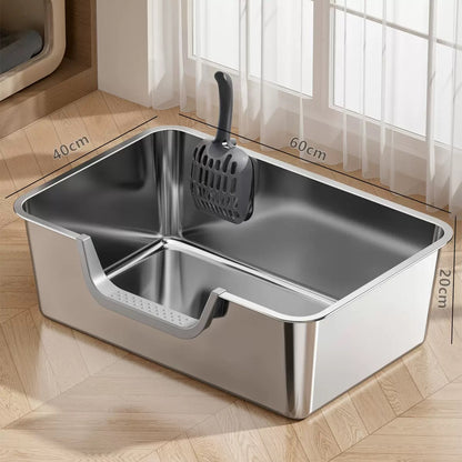 Arenero de acero abierto entrada latera 60*40*20cm