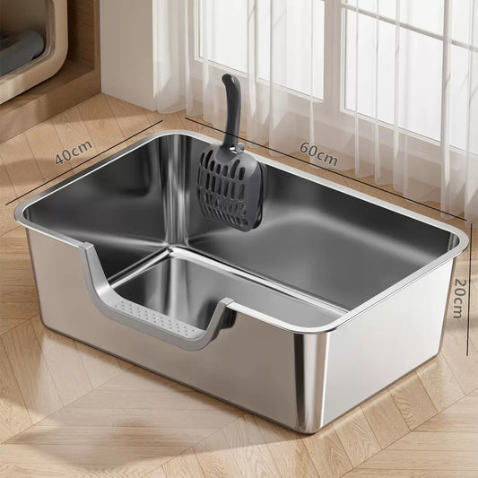 Arenero de acero abierto entrada latera 60*40*20cm