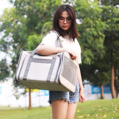 Bolso de viaje expandible dos lados beige