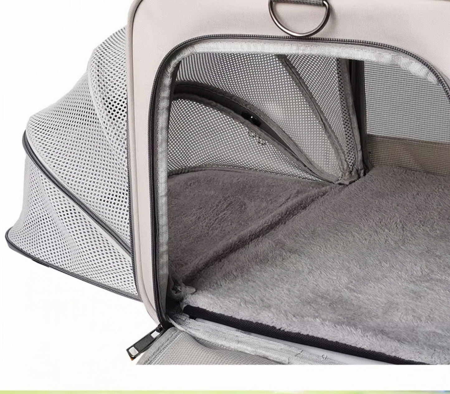 Bolso de viaje expandible dos lados beige