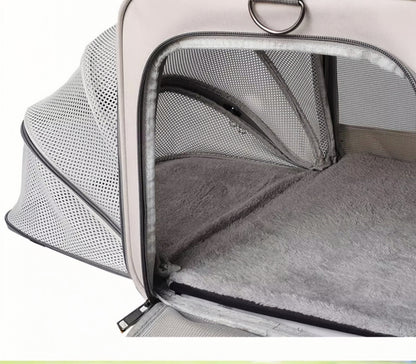 Bolso de viaje expandible dos lados beige
