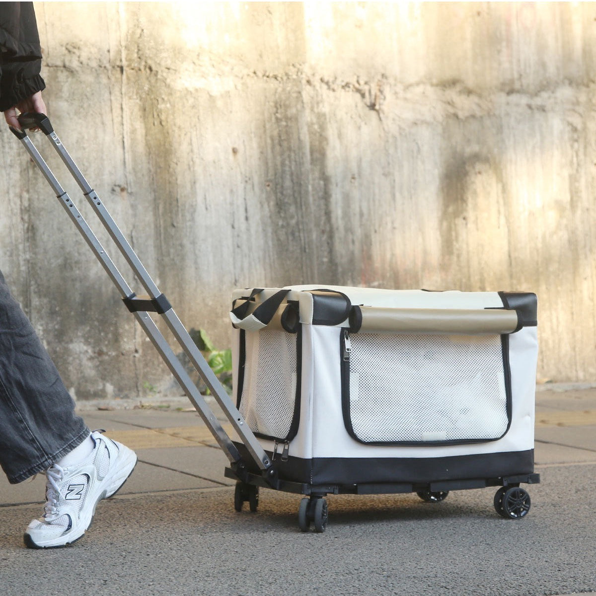 Maleta rueda estilo carrito para mascotas
