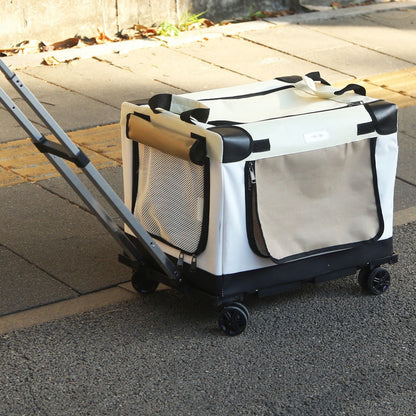 Maleta rueda estilo carrito para mascotas