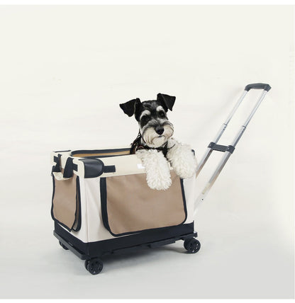 Maleta rueda estilo carrito para mascotas