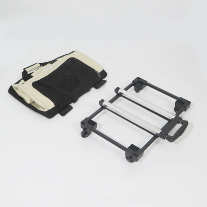 Maleta rueda doble beige con negro para mascotas 50*35*35cm