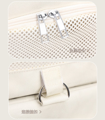 Maleta rueda doble beige para mascotas 42*28*28cm