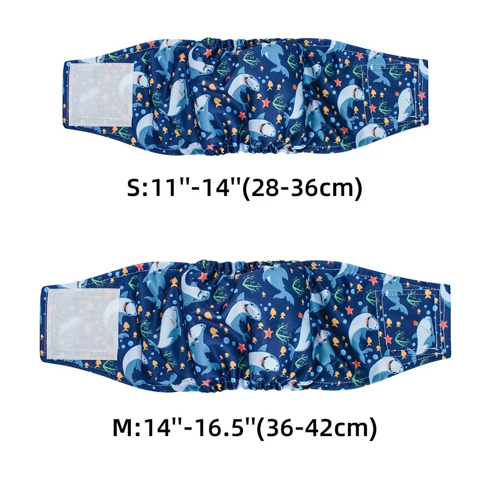 Pañal para macho de tela azul DG111