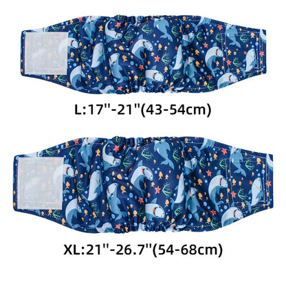 Pañal para macho de tela azul DG111