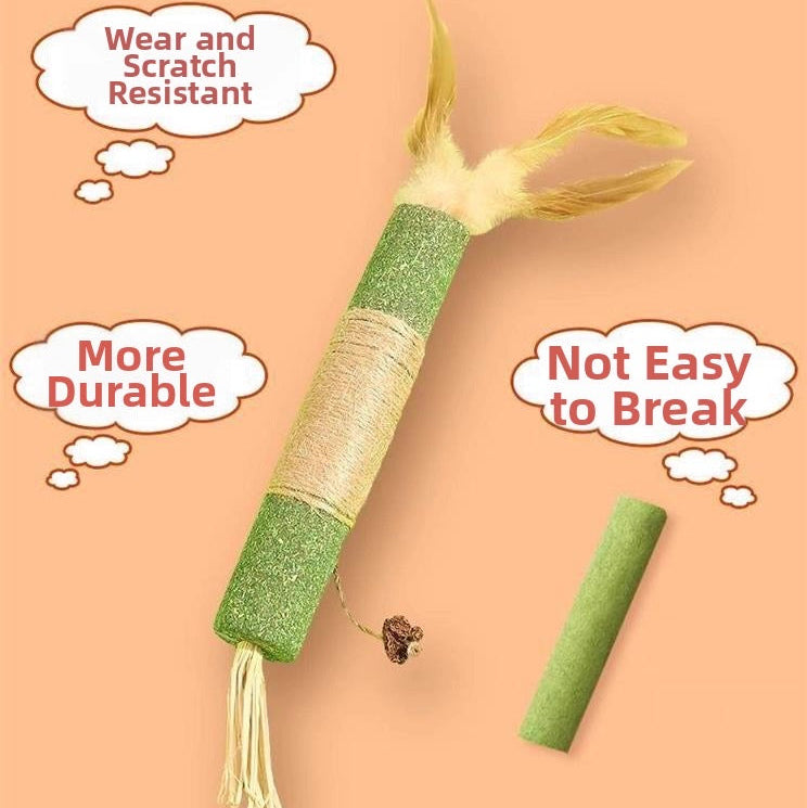 Palito verde de catnip con sisal