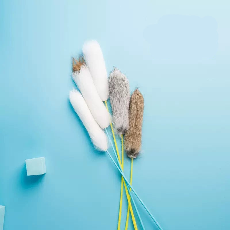 Cañita para gatos pelo de conejo #2
