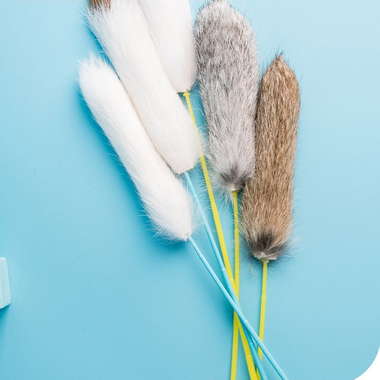 Cañita para gatos pelo de conejo #2