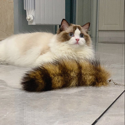 Cañita para gatos cola de mapache