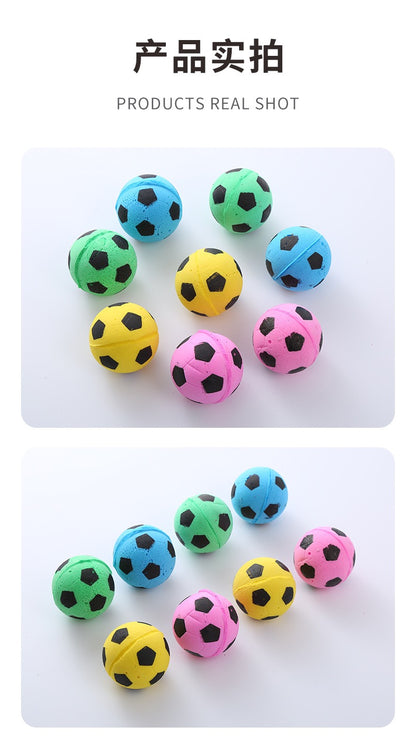 Pelotas minis de futbol para gatos (Color variado)