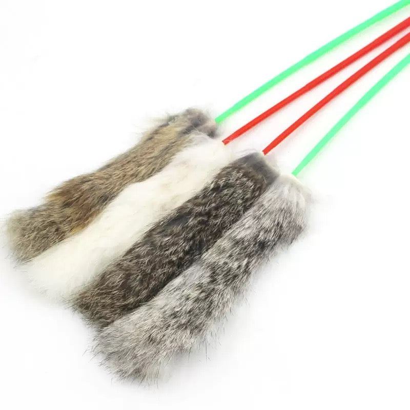Cañita para gatos pelo de conejo #1