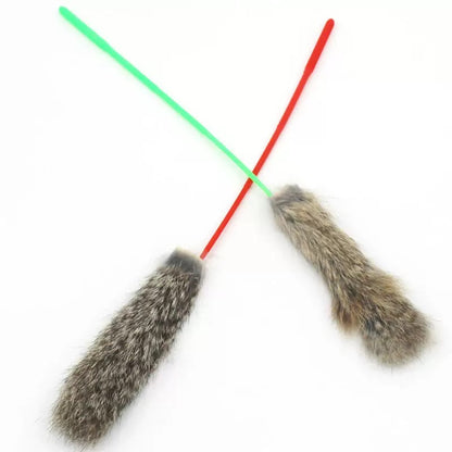 Cañita para gatos pelo de conejo #1