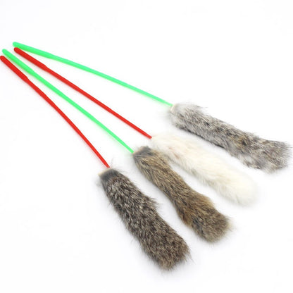 Cañita para gatos pelo de conejo #1