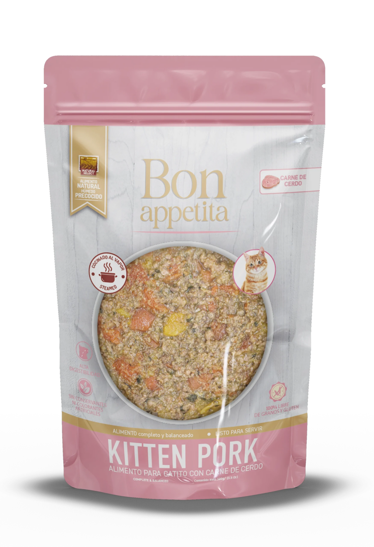 Comida para Gato Natural Select: Bon Appetita, gatitos, cerdo 100g