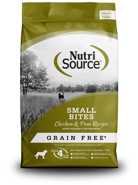 Comida para Perro Nutri Source: Adulto, Small bites sabor a pollo  GRAIN FREE 1.8kg