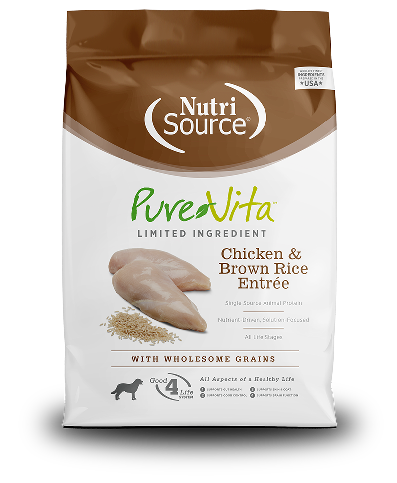 Comida para Perro Nutri Sorce: Pure vita, Pollo y arroz integral  2.8kg